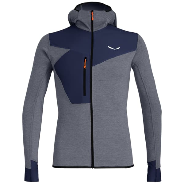 SALEWA PUEZ 2 DRY M L S HOOD FZ NAVY BLAZ Veste polaire randonnee