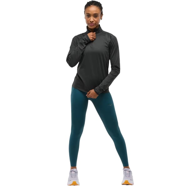 HOKA ONE ONE W GLIDETECH QUARTER ZIP BLACK - Running T-shirt