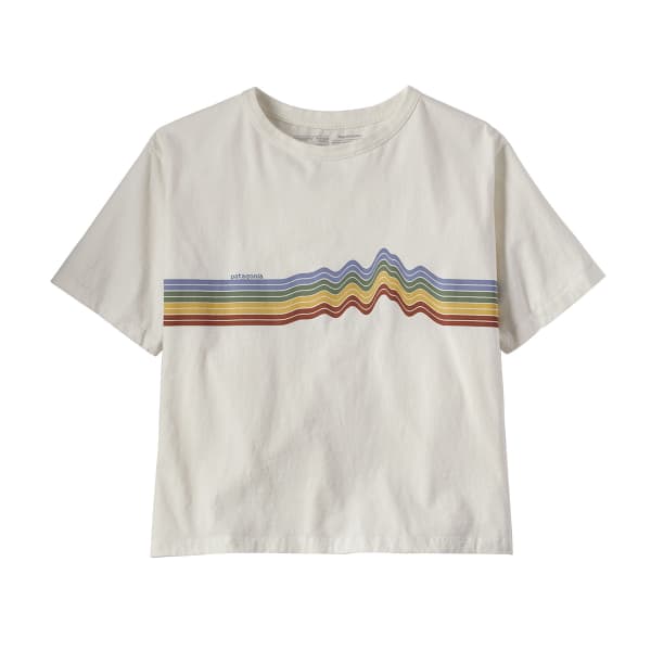 PATAGONIA W S RIDGE RISE STRIPE ORGANIC EASY CUT TEE BIRCH WHITE Hiking T shirt