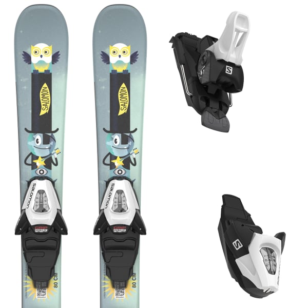 SALOMON L T1 JR XS C5 GW GREEN YELLOW Alpine ski set