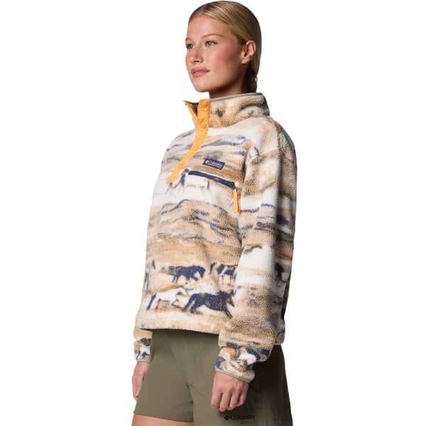 COLUMBIA HELVETIA II PRINTED CROPPED HALF SNAP W LEMON WASH ROAM