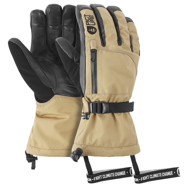 Tan leather ski gloves hotsell
