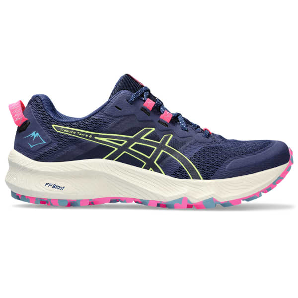 ASICS TRABUCO TERRA 2 DEEP OCEAN LIME GREEN Trail running shoes