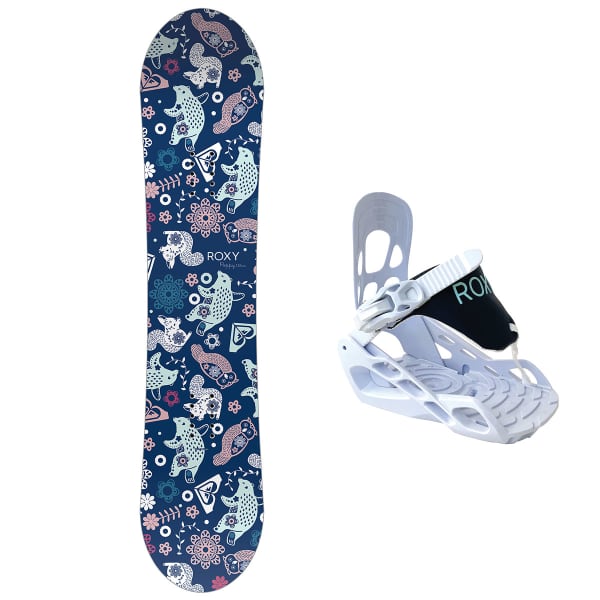 ROXY POPPY PACKAGE BLUE/LIGHT BLUE/PINK - Snowboard set