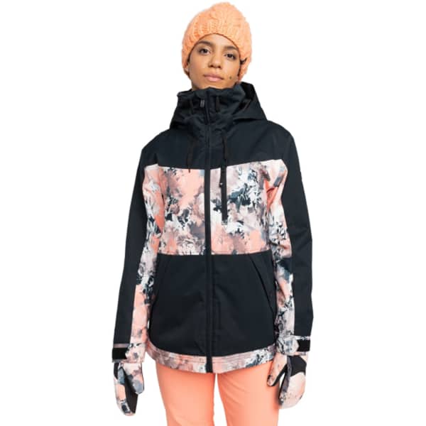 ROXY PRESENCE PARKA PEACH PINK DREAMY PICTURE Ski jacket