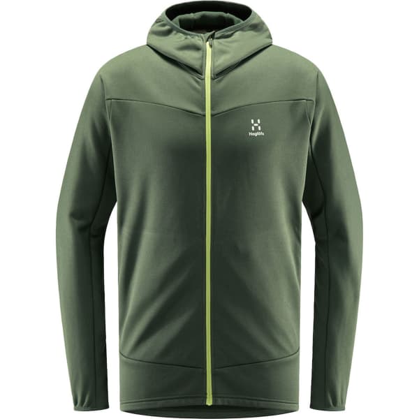 HAGLOFS FROST MID HOOD MEN FJELL GREEN Ski touring ski fleece jacket