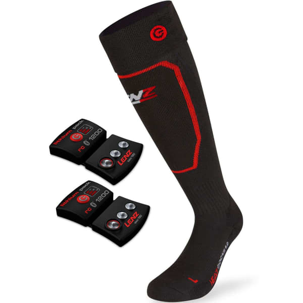 LENZ SET LITHIUM PACK RCB 1200 HEAT SOCK 5.0 TOE CAP BK WH RED 22