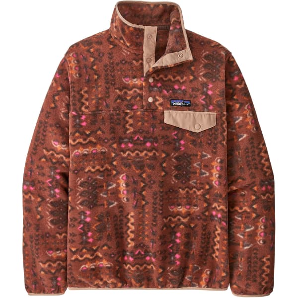 PATAGONIA W'S LW SYNCH SNAP-T P/O WANDERING WOODS SISU BROWN