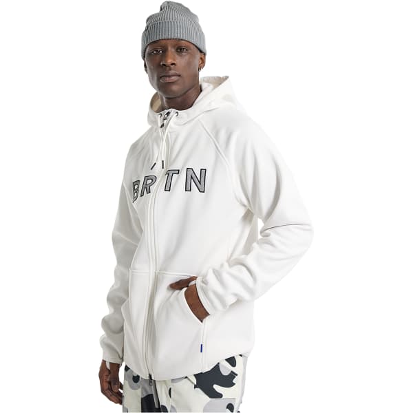 BURTON-M CROWN WPF FZ STOUT WHITE - Snowboard fleece sweatshirt