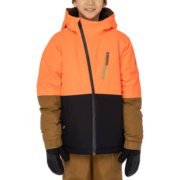 686 BOYS HYDRA INSULATED JKT FLURO ORANGE CLRBLK Giacca snowboard