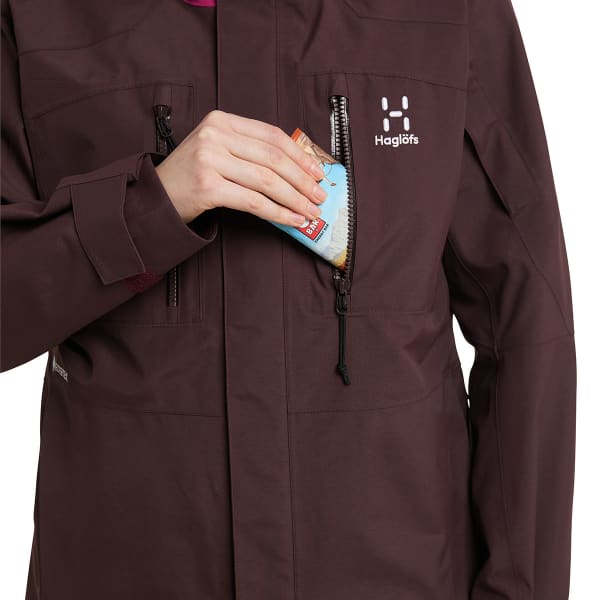 HAGLÖFS ELATION GTX JACKET W BURGUNDY BROWN/DEEP PINK - Ski