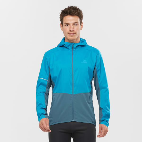 SALOMON-AGILE FZ HOODIE M L BARR REEF/MALLARD B Trail running jacket