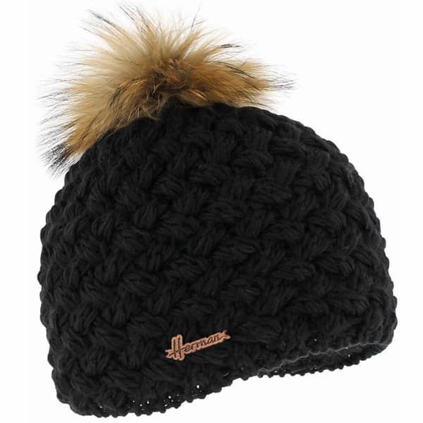 Bonnet pompon tricoté bordeaux - SEEBERGER - La Petite Mod'elle