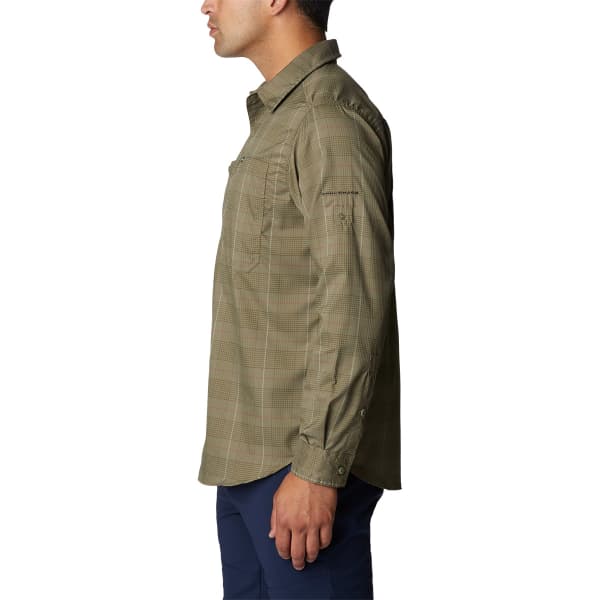 Chemise Columbia Homme Manches Longues, Motif Plaid Marron – Taille L, Idéale Randonnée