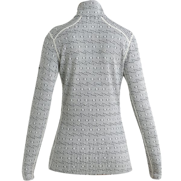 ICEBREAKER W MER 260 VERTEX LS HALF ZIP HERENGA SNOW/BLACK