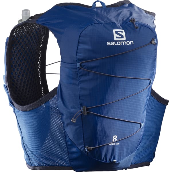 SALOMON ACTIVE SKIN 8 サイズS SALOMON ACTIVE SKIN 8 NAUTICAL BLUE/MOOD INDIGO - Mochila trail