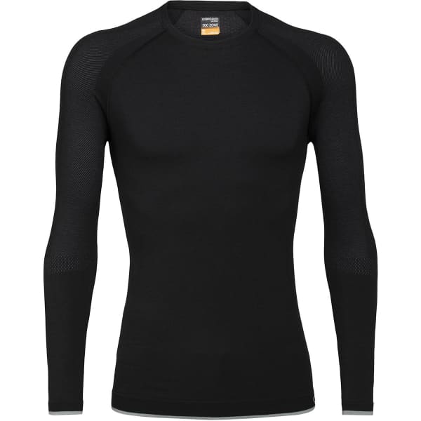 ICEBREAKER MENS 200 ZONE SEAMLESS LS CREWE BLACK 22