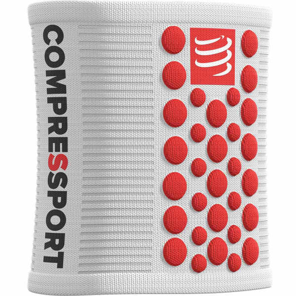 COMPRESSPORT-SWEATBANDS 3D.DOTS WHITE/RED - Bandeau running