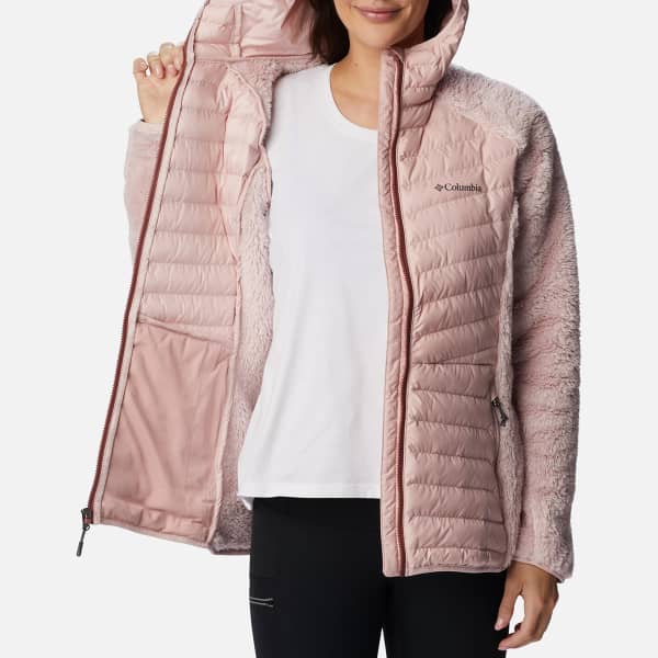 COLUMBIA-POWDER LITE SHERPA HYBRID FULL ZIP W DUSTY PINK/BEETROOT - Casaco  caminhada