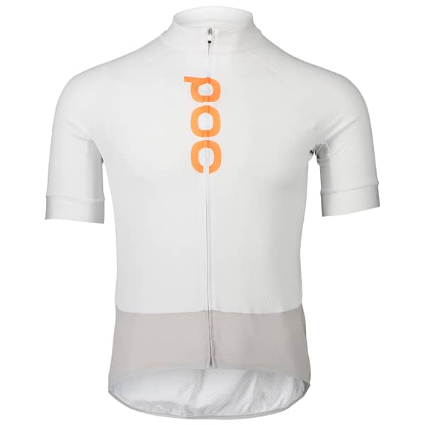 POC M S ESSENTIAL ROAD LOGO JERSEY HYDROGEN WHITE GRANITE GREY Maillot velo