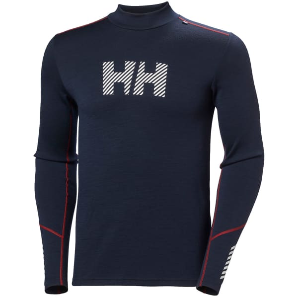HELLY HANSEN LIFA MERINO MIDWEIGHT LOGO NAVY Thermal T shirt