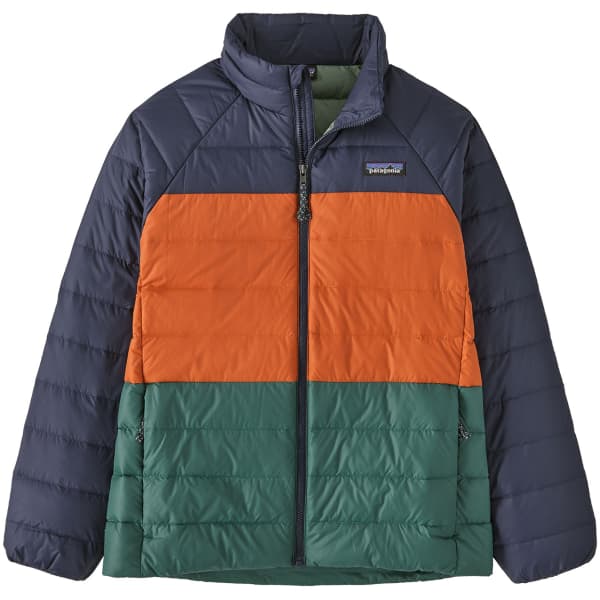 新品　Patagonia K's Down Sweater XXL PATAGONIA K'S DOWN SWEATER NEW NAVY W/REDTAIL RUST - Ski Daunenjacke