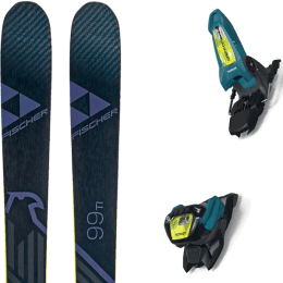 Pack ski FISCHER FISCHER RANGER 99 TI WS + MARKER GRIFFON 13 ID TEAL/FLO-YELLOW - Ekosport