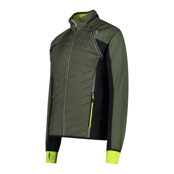 CMP-MAN JACKET WITH DETACHABLE SLEEVES OIL GREEN NERO - Softshell jacket