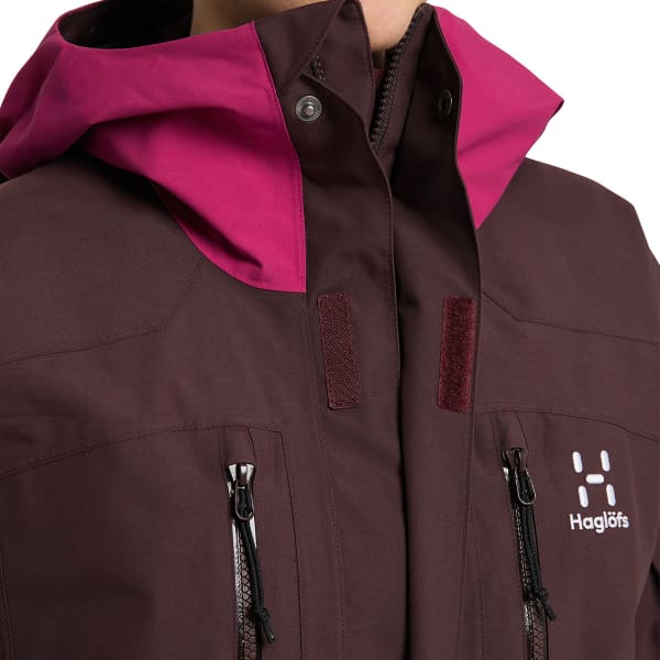 HAGLÖFS ELATION GTX JACKET W BURGUNDY BROWN/DEEP PINK - Ski