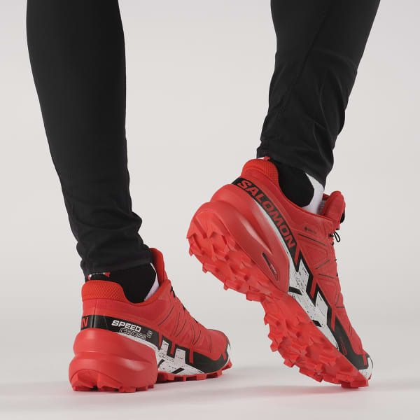 SALOMON SPEEDCROSS 6 GORE TEX FIERY RED BLACK WHITE Trail