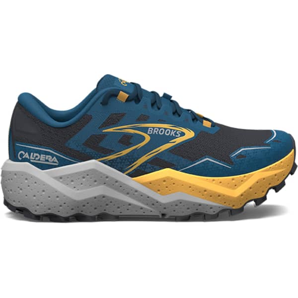 BROOKS CALDERA 7 EBONY BLUE SAPPHIRE ORANGE Trail running shoes