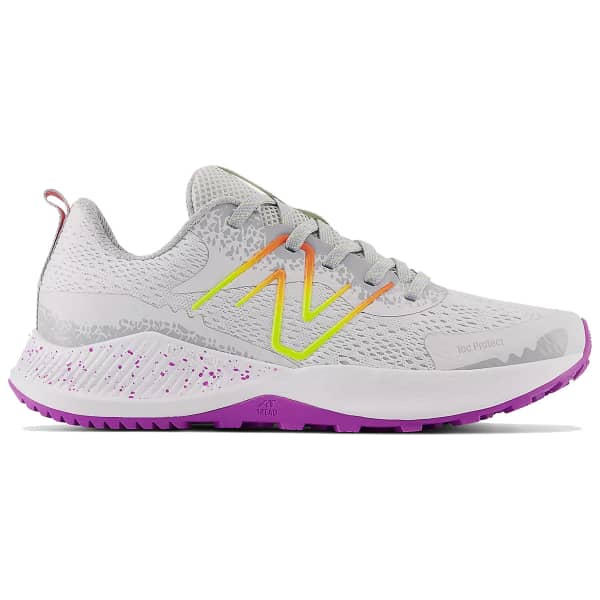 NEW BALANCE Chaussure trail Nitrel V5 Jr Quartz Grey / Cosmic Rose Enfant Gris/Blanc/Violet taille 4