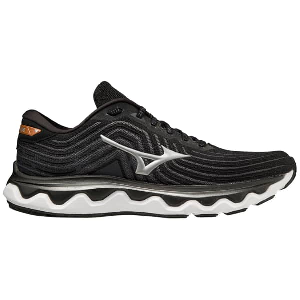 MIZUNO-WAVE HORIZON 6 BLACK/SILVER/ORANGE COPPER - Laufschuhe