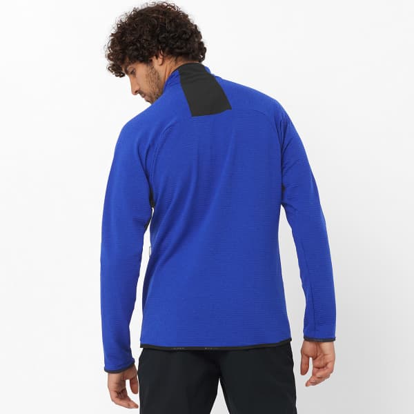 SALOMON-ESSENTIAL LTWARM FZ M SURF THE WEB/NIGHT - Fleece jacket