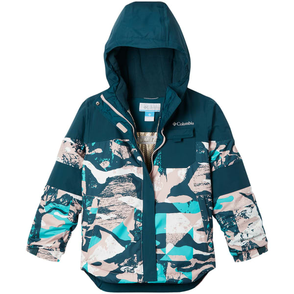 COLUMBIA MIGHTY MOGUL II JACKET JR DUSTY PINK GEOGLACIAL NIGHT