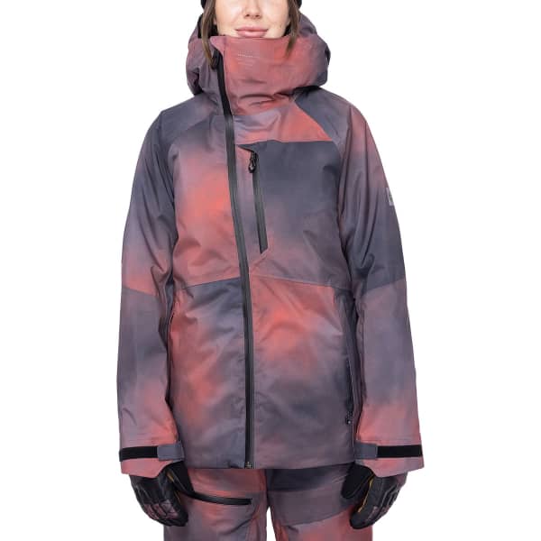 686 WMNS HYDRA INSULATED JKT HOT CORAL SPRAY Veste snowboard