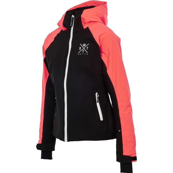 WATTS-XICE W BLACK/CROSS FLUO PINK - Ski jacket