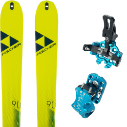 Pack ski FISCHER FISCHER TRANSALP 90 CARBON + PLUM GUIDE 7 TURQUOISE - Ekosport