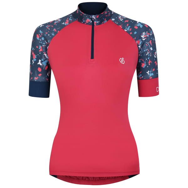 DARE 2B FOLLOW THROUGH JERSEY SORBET PINK SORBET PINK FLORAL PRINT Cycling jersey