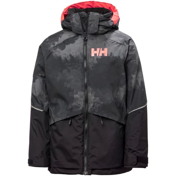 HELLY HANSEN-JR STELLAR JACKET BLACK AOP - Veste de ski