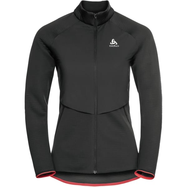 ODLO MID LAYER FULL ZIP SESVENNA HYBRID S-THERMIC BLACK - Wandel fleecejas