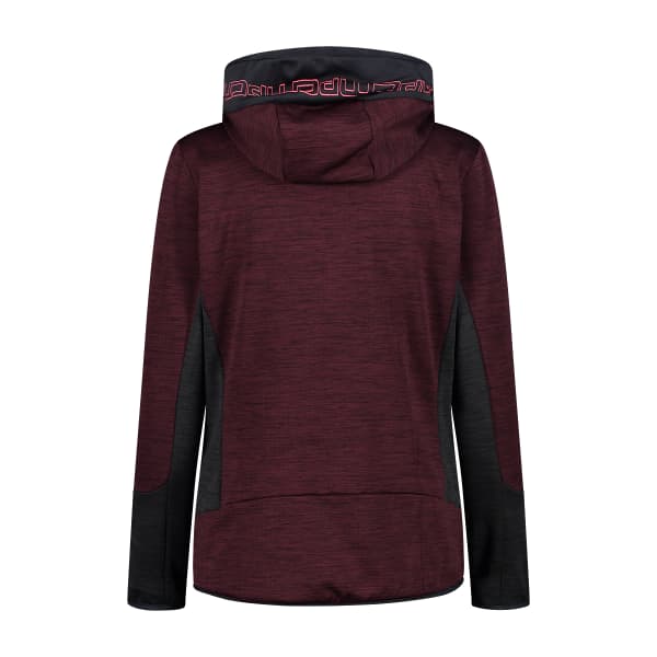 CMP-WOMAN JACKET Fleece jacket FIX HOOD BURGUNDY 