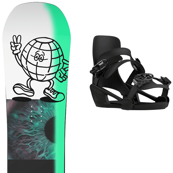 SALOMON SLEEPWALKER GROM Fix Snowboard set