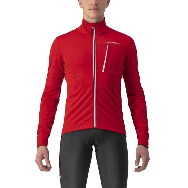 Red cycling jacket deals
