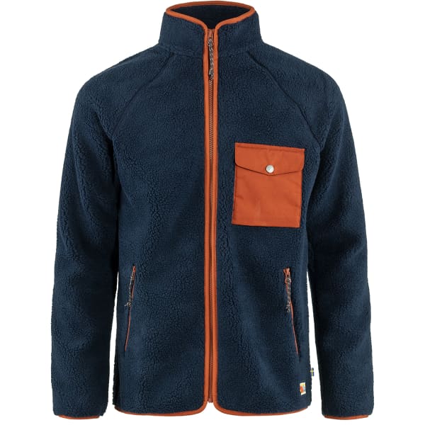 FJALLRAVEN VARDAG PILE FLEECE M NAVY AUTUMN LEAF Veste polaire