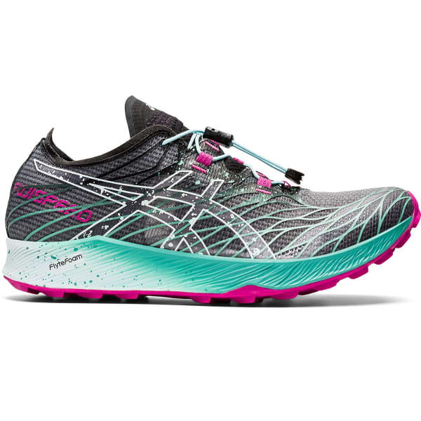 ASICS-FUJI SPEED W BLACK/SOOTHING SEA - Trail running shoes