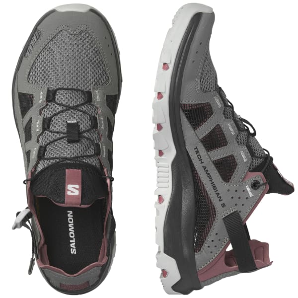 SALOMON-TECHAMPHIBIAN 5 W PEWTER/BLACK/WIL - Hiking sandal