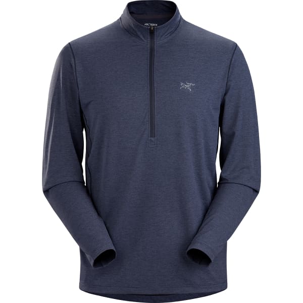 ARC TERYX CORMAC ZIP NECK LS M BLACK SAPPHIRE T shirt randonnee