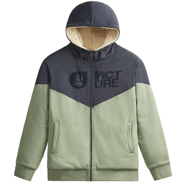 picture basement plush zip hoodie - vert / noir - taille m 2024