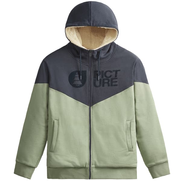 PICTURE BASEMENT PLUSH ZIP HOODIE DARK BLUE GREEN SPRAY Sweatshirt